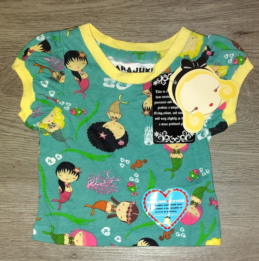 Harajuku Lovers Mermaid Print Top Size 3/6